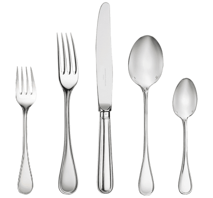 christofle 75-piece silver-plated flatware set with chest 1