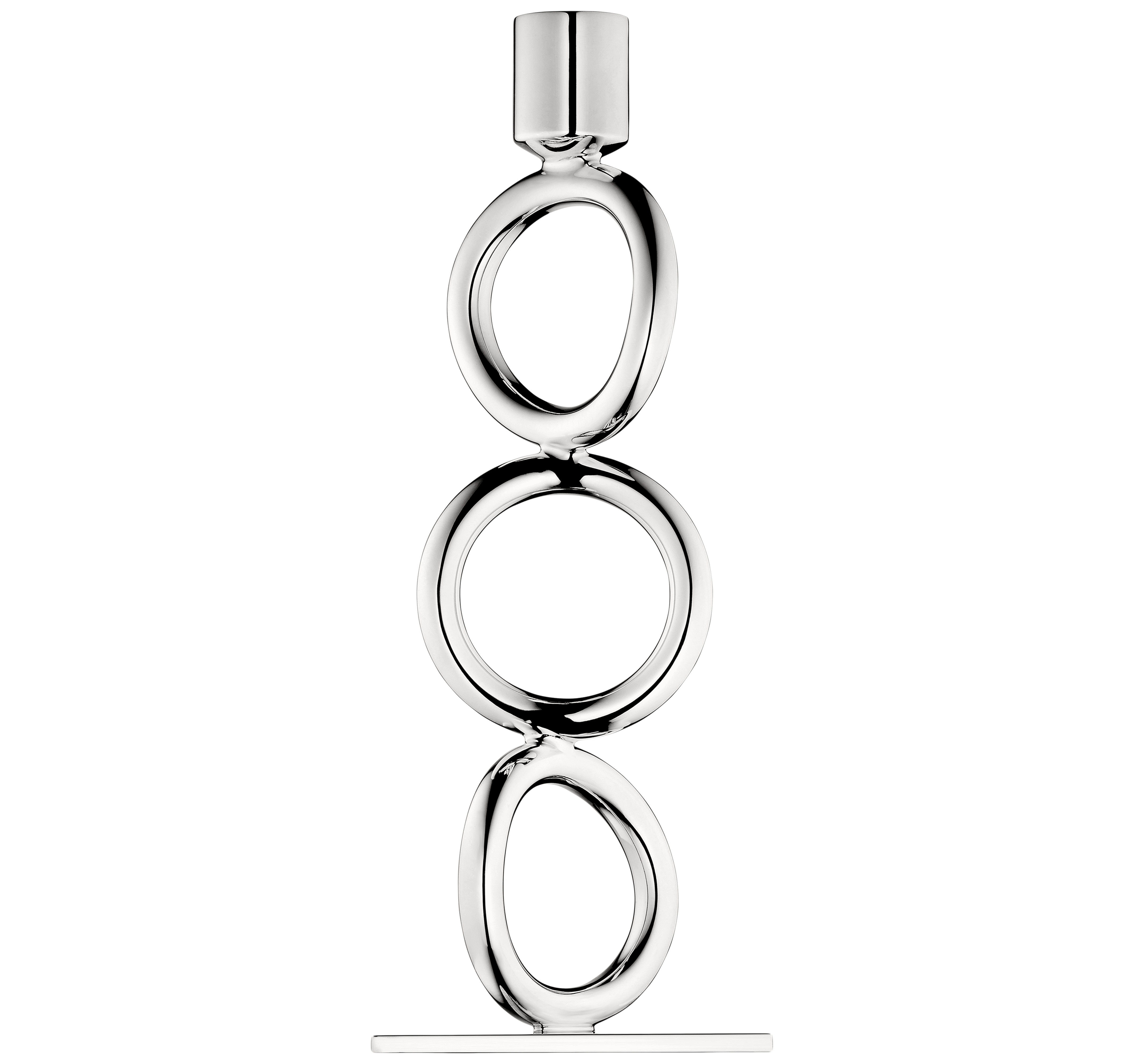 Silver-Plated 3-Ring Candelabra