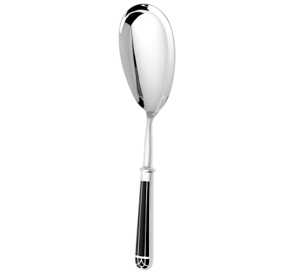 Silver-Plated Rice and Potato Spoon - Black