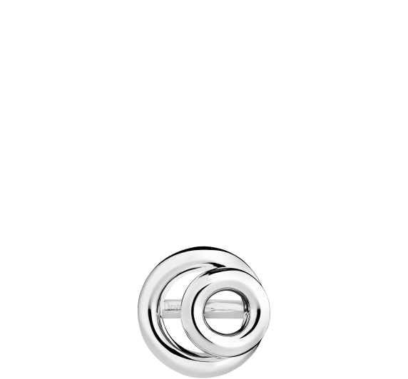 christofle double ring with loop idole de christofle  sterling silver 1