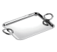 Tray 20x16 cm 2 handles Vertigo  Silver plated