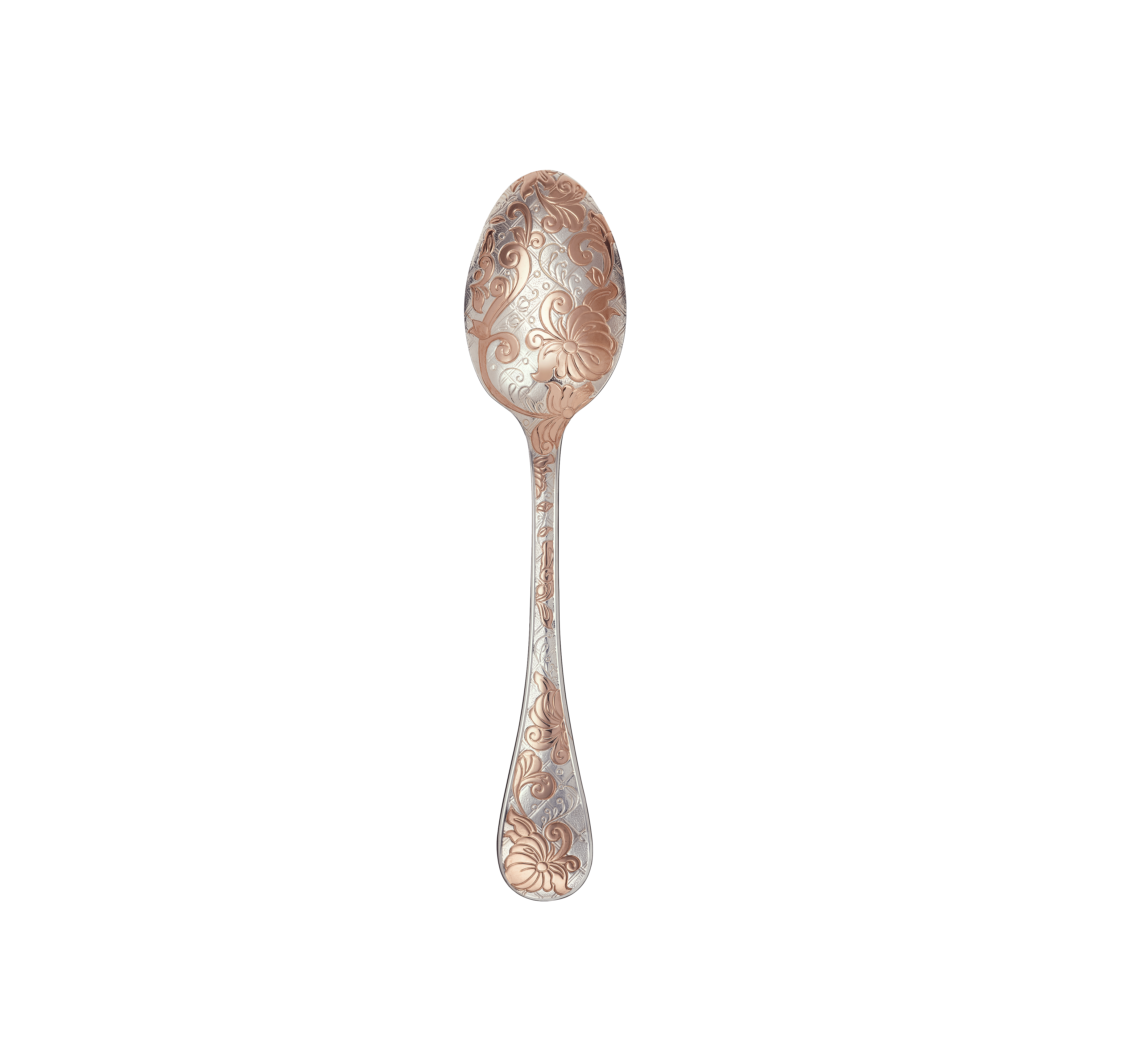 christofle partially gilded rose gold dessert spoon 3