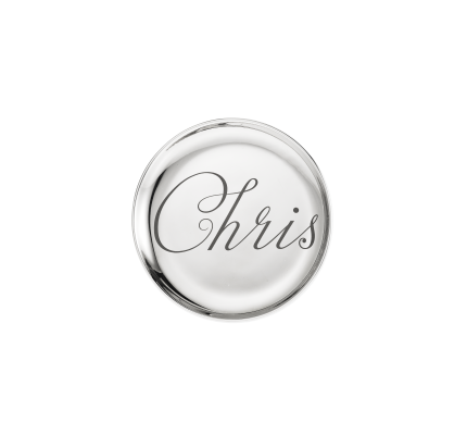 Two Porcelain Coasters Platinum Finish