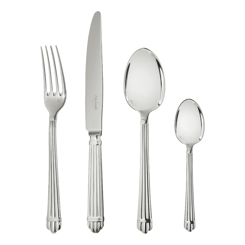 48 Piece Silver Plated Flatware Set with Free Chest Aria