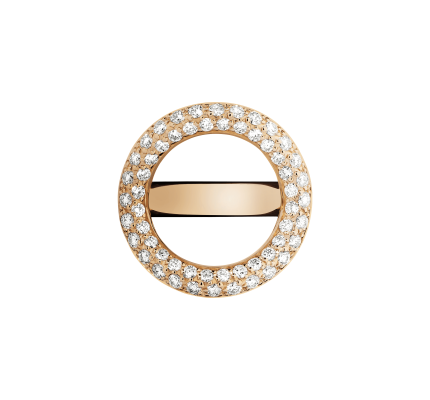 Bague pont 56 diamants en or rose