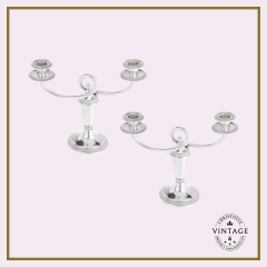 christofle silvered vintage candelabra duo 0