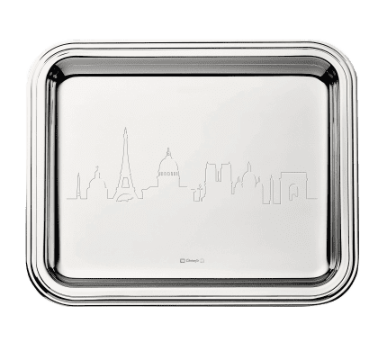 christofle silver-plated tray paris - 20 x 16 cm 1
