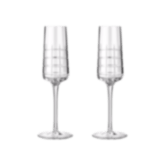 christofle set of 2 crystal champagne flutes 0