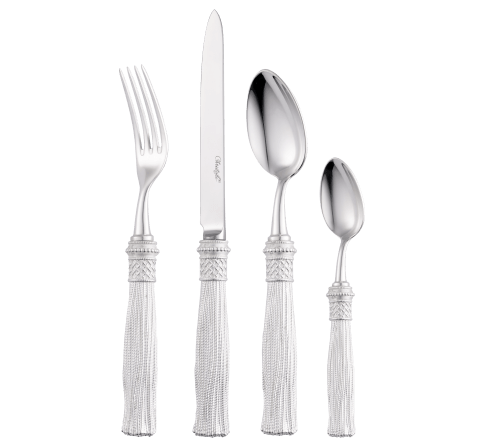 Silver-plated 4-Piece set Pompon