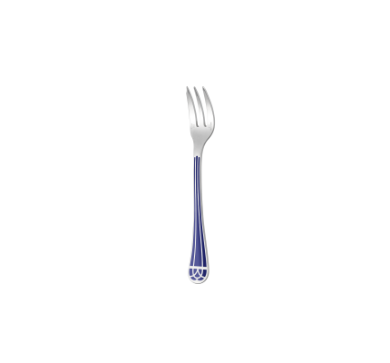 christofle silver-plated cake fork - marbled blue 1