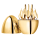 24 piece flatware set for 6 people in 24-carat Gold Gilded metal