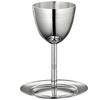 christofle silver-plated kiddush cup and saucer 2