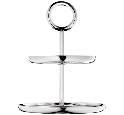 christofle 2-tier pastry stand  vertigo  silver plated 2