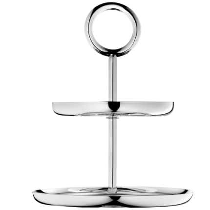 2-tier pastry stand  Vertigo  Silver plated