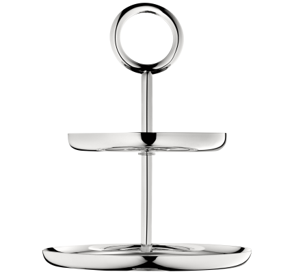 2-Tier Silver-Plated Dessert Stand