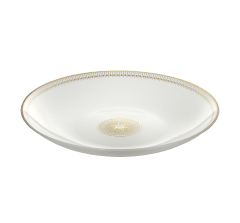 christofle porcelain open vegetable dish gold finish 1