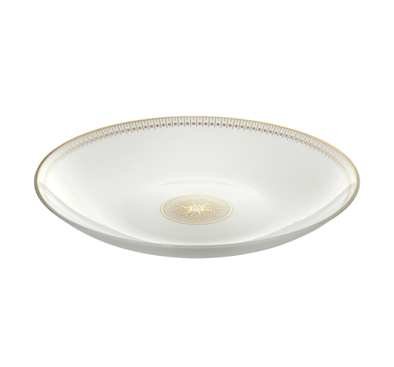 christofle porcelain open vegetable dish gold finish 1