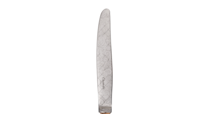 christofle gilded silver plated dinner knife - pink gold 1
