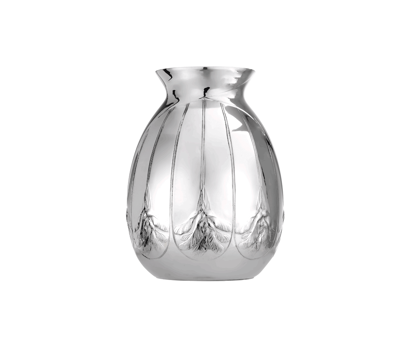 christofle vase rond sycomore en métal argenté 1
