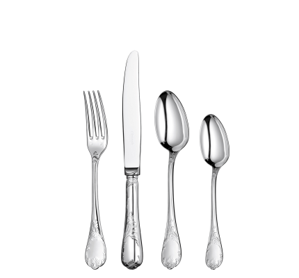 La Trousse 4-pc medium-sized silver plated ind. set
