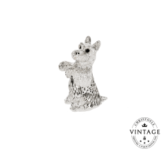 christofle vintage silvered standing scottish terrier puppy 1