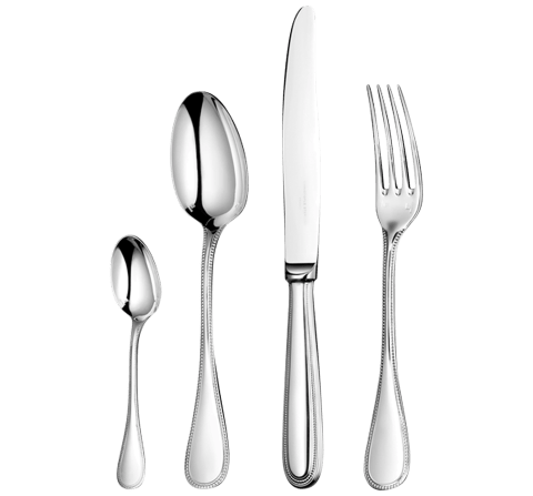 Flatware set for 6 people (24 pieces) Perles  Silver plated