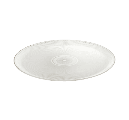 christofle porcelain pie dish platinum finish 2
