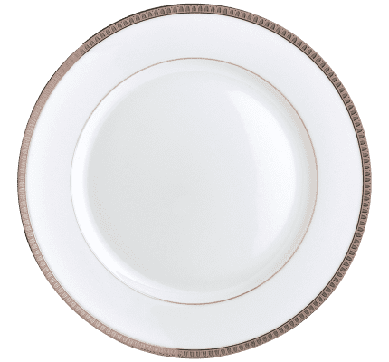 christofle porcelain dinner plate platinum finish 1