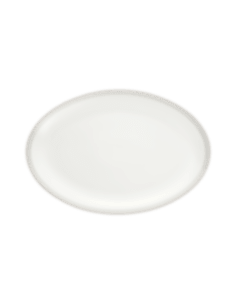 christofle Porcelain Oval platter 38 cm Platinum Finish