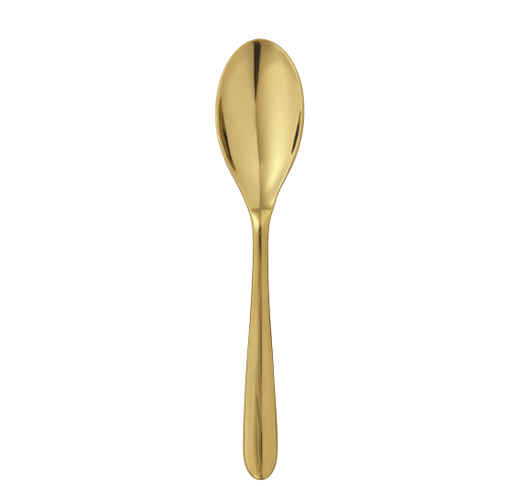 christofle stainless steel soup spoon - gold colour 2