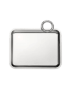 christofle Tray 20x16 cm 1 handle Vertigo  Silver plated