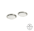 christofle duo of coasters, silverware - vintage 0