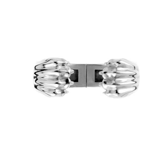 christofle sterling-silver cuff bracelet rhodium-plated 2