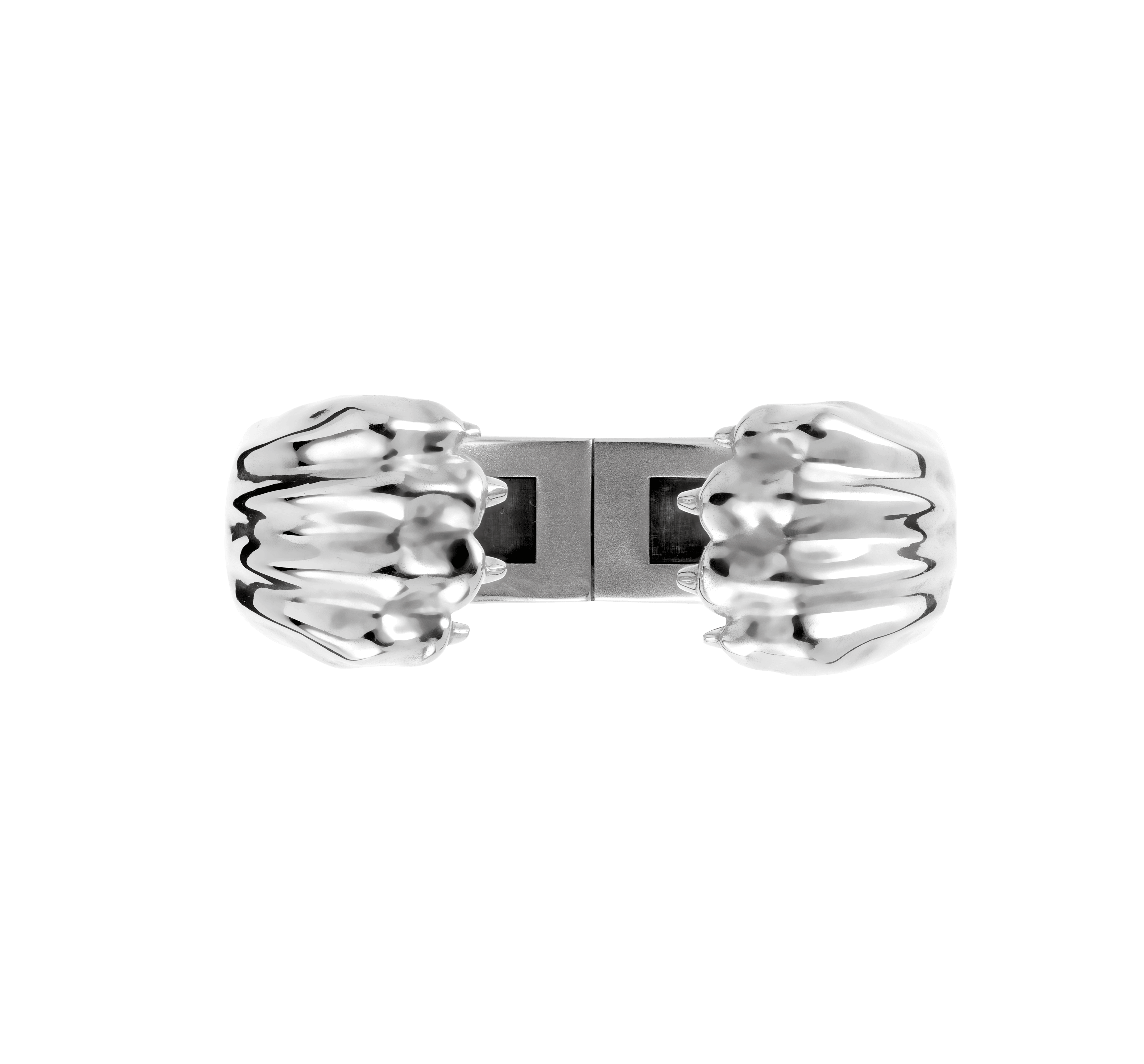 christofle sterling-silver cuff bracelet rhodium-plated 2