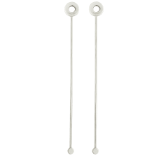 christofle set of 2 cocktail stirrers oh de christofle  stainless steel 0