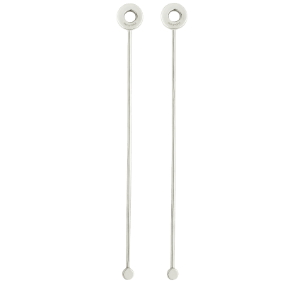 christofle set of 2 cocktail stirrers oh de christofle  stainless steel 0