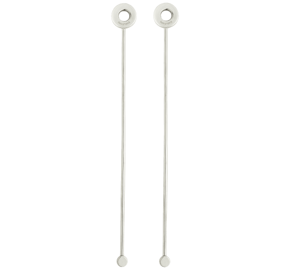 christofle set of 2 cocktail stirrers oh de christofle  stainless steel 0