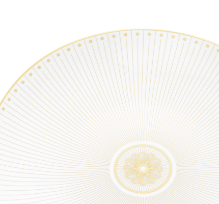 christofle porcelain dessert/luncheon/salad plate gold finish 1