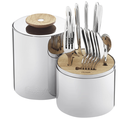 christofle flatware set for 6 people (24 pieces) essentiel  stainless s 1