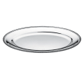 christofle Plat ovale en métal argenté 