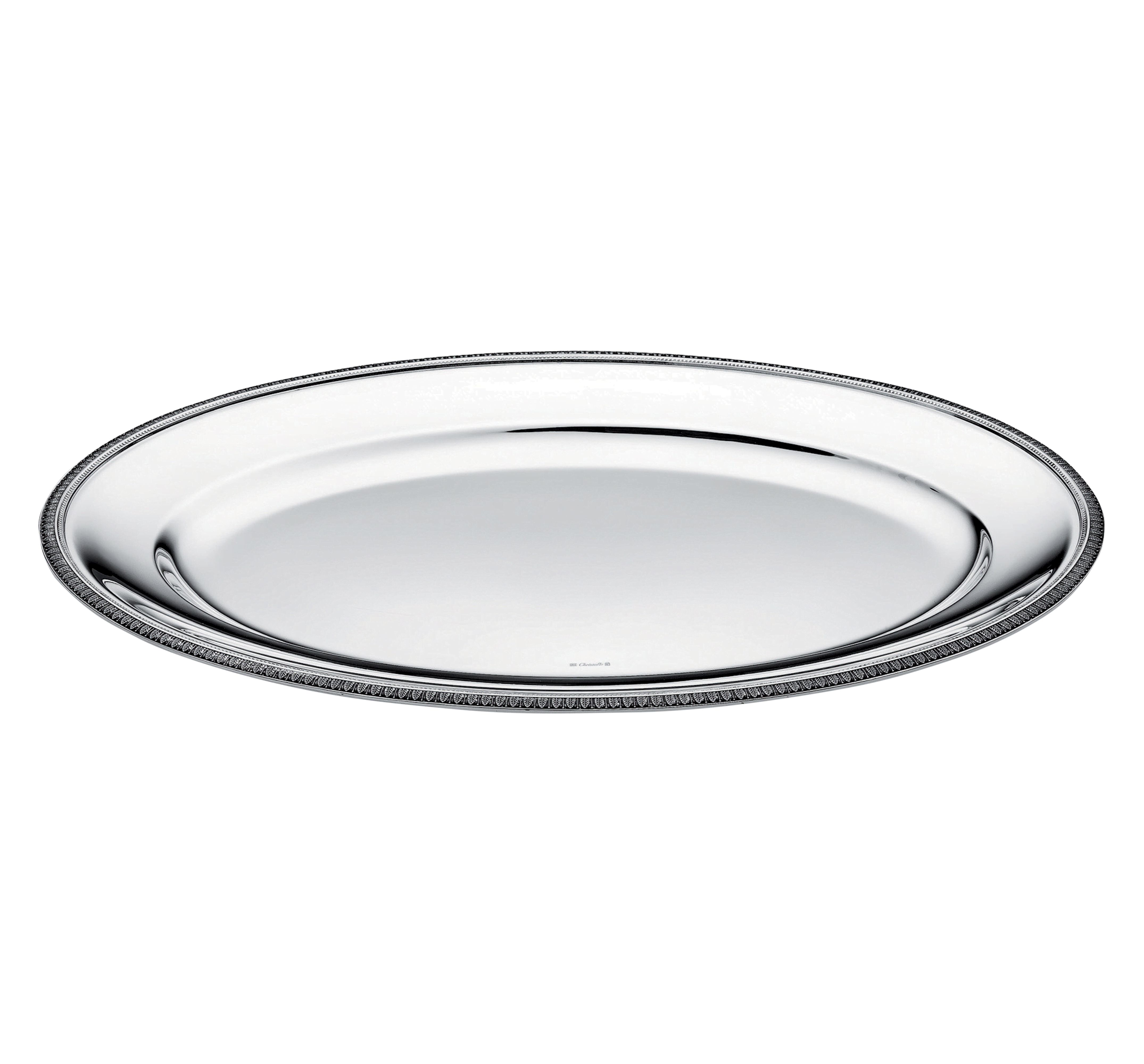 christofle plat ovale en métal argenté  1