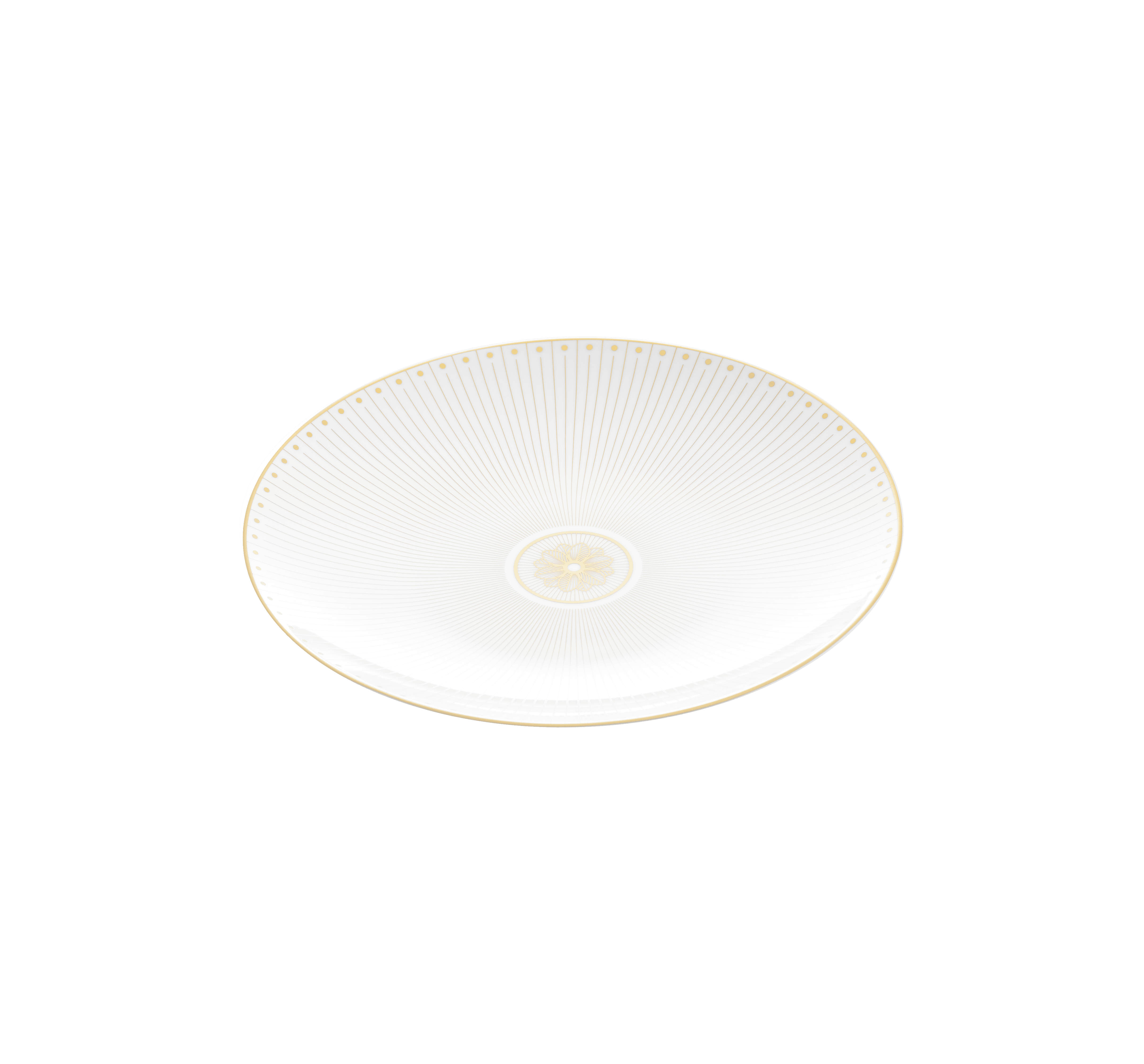 christofle porcelain dessert/luncheon/salad plate gold finish 2
