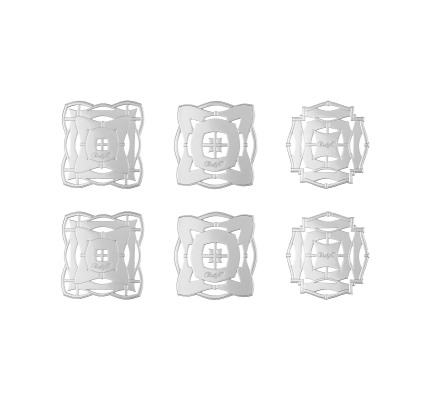 christofle set of 6 silver-plated celebration ornaments 1
