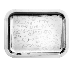 christofle rectangular tray 26x20cm graffiti  silver plated 1