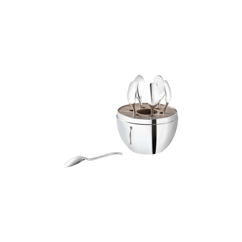 Silver-Plated 6-Piece Espresso Spoon Set Mood Coffee