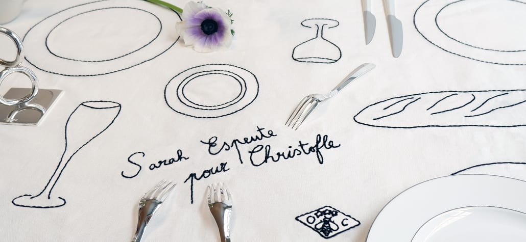 Tablecloth by Sarah Espeute - Infini Christofle Tablecloth by Sarah Espeute - Infini Christofle
