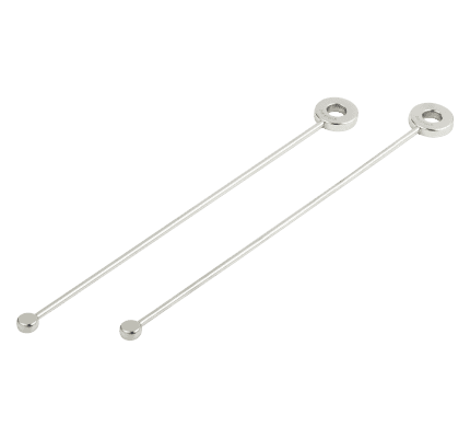christofle set of 2 cocktail stirrers oh de christofle  stainless steel 0