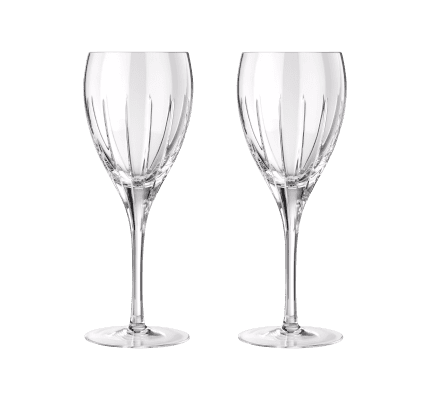 christofle Set of 2 red wine crystal glasses
