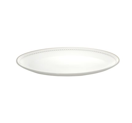 christofle porcelain oval platter 28 cm platinum finish 1