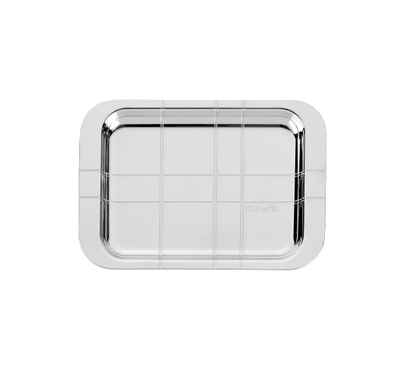christofle silver-plated rectangular tray - 4 x 6 in 1